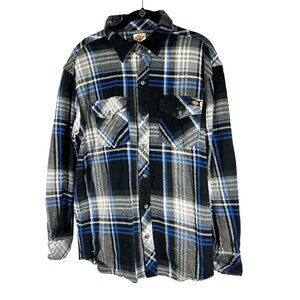 Dickies Men’s Shirt Multi-Color Plaid‎ Flannel Long Sleeve Button Shacket Large